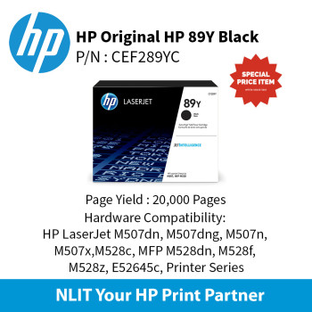 HP Original Toner : HP 289YC Black  : 20000pgs : CF289YC : 2 Yrs Warranty CF289YC