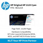 HP 212X High Yield Cyan 10000pgs W2121X