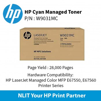 HP Original Toner : HP  Cyan Man : 28000pgs : W9031MC : 2 Yrs Warranty W9031MC