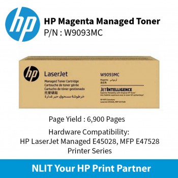 HP Original Toner : HP  Magenta Managed  : 6900pgs : W9093MC : 2 Yrs Warranty W9093MC