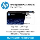HP Original Toner : HP  Black  : 7400pgs : W1335A : 2 Yrs Warranty