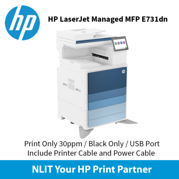 HP LaserJet Managed MFP E731dn (5QJ98A) Print, copy, fax, 30ppm, 1 Year Warranty