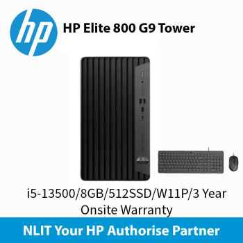 HP Elite 800 G9 Tower i5-13500 /8GB / 512GBSSD / W11P /WIFI/3 Year Onsite Warranty