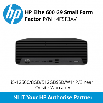 HP Elite 600 G9 4F5F3AV (50391419) Small Form Factor i5-12500/8GB/512GBSSD/W11P/3 Year Onsite Warranty