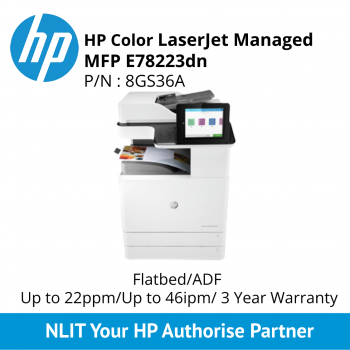 HP Color LaserJet Managed MFP E78223dn (8GS36A),Print , Scan, Copy, Fax, 30ppm Black, Duplex, 3 Yrs Warranty