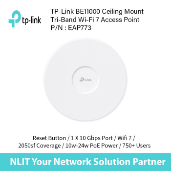 TP-Link BE11000 Ceiling Mount Tri-Band Wi-Fi 7 Access Point