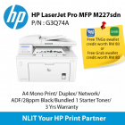 HP LaserJet Pro MFP M227sdn (G3Q74A) A4 Mono Print, Duplex, Network, ADF, 28ppm Black, 3 Yrs Warranty (TNG)