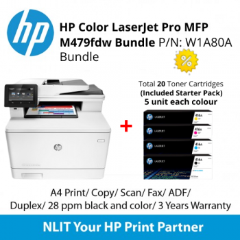 HP Color LaserJet Pro MFP M479fdw Printer Bundle Package + Total 20 Toner Cartridges Bundle