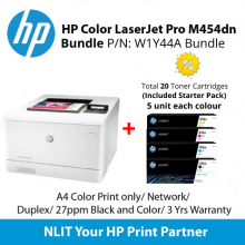 HP Color LaserJet Pro M454dn Printer Bundle Package + Total 20 Toner Cartridges Bundle