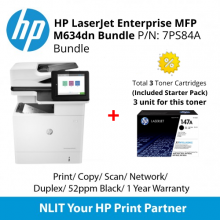 HP LaserJet Enterprise MFP M634dn Printer + Total 3 Toner Cartridge Bundles