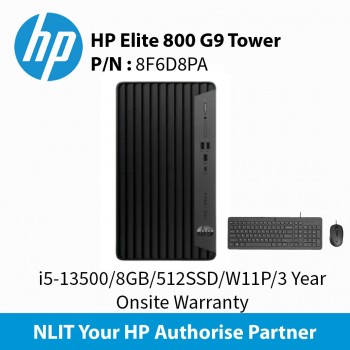 HP Elite 800 G9 8F6D8PA Tower i5-13500 /8GB / 512GBSSD / W11P /WIFI/3 Year Onsite Warranty