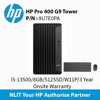 HP Pro 400 G9 8U7E0PA Tower i5-13500  /8GB / 512GBSSD / W11P / WIFI / 3 Year Onsite Warranty