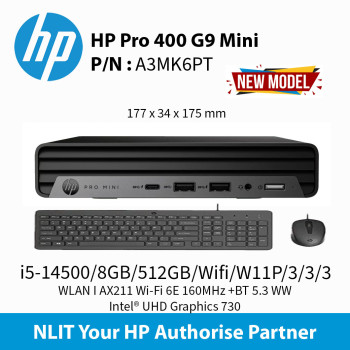 HP Pro Mini 400 G9 i5-14500/8GB/512GB SSD / Wifi 6 /W11P