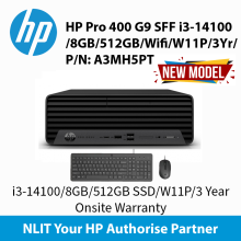 HP Pro Small Form Factor 400 G9 i3-14100/8GB/512GB SSD / Wifi 6 /W11P