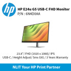 HP E24u G5 USB-C FHD Monitor (23.8") 6N4D0AA