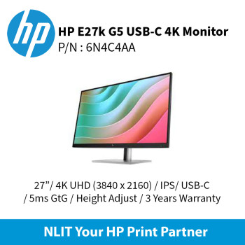 HP E27k G5 USB-C 4K Monitor (27") 6N4C4AA