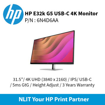 HP E32k G5 USB-C 4K Monitor (31.5") 6N4D6AA