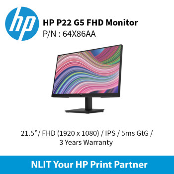HP P22 G5 FHD Monitor (21.5") 64X86AA