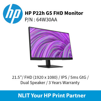 HP P22h G5 FHD Monitor (21.5") 64W30AA