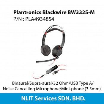 Plantronics Blackwire BW3325-M USB-A Wired Over-the-head Stereo Headset