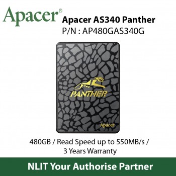 Apacer AS340 Panther Sata III 480GB  :  3 Years Warranty 
