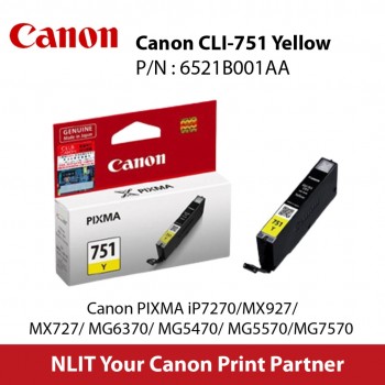 Canon CLI-751 Yellow Dye Ink Cartridge - 7ml 