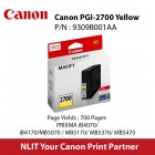  Canon PGI-2700 Yellow Fine Ink Cartridge - 9ml  : 700pgs