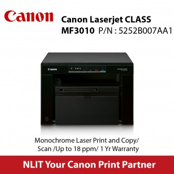 Canon Laserjet CLASS MF3010  monochrome Laserjet AIO Print/ Scan /Copy  