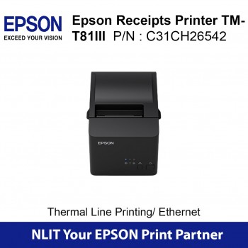 Epson Receipts Printer TM-T81III   Ethernet C31CH26542