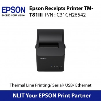 Epson Receipts Printer TM-T81III   Ethernet C31CH26542