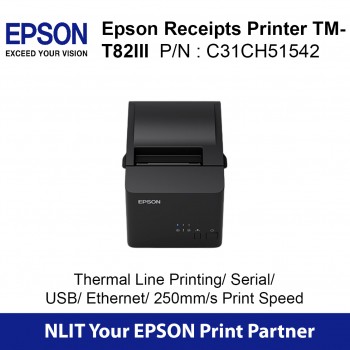 Epson Receipts Printer TM-T82III  Ethernet C31CH51542