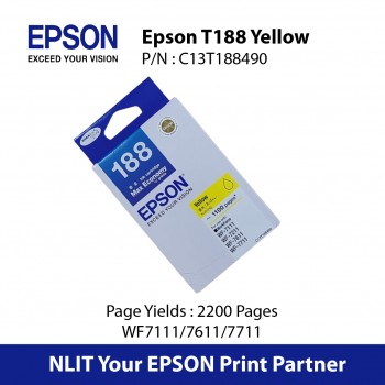 Epson Original Ink : T188 Yellow : Hight Yield : 2200pgs : C13T188490 : 