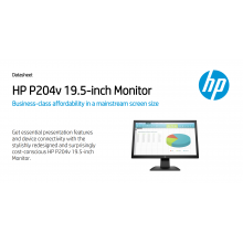 HP Display P204v G4 FHD Monitor -19.5" 5RD66AA 3 Year Warranty