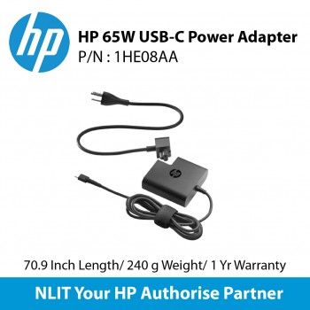 HP 65W USB-C Power Adapter SKU 1HE08AA#UUF