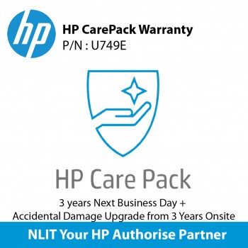 UK749E HP CarePack Warranty : 3yr Next Business Day + Accidental Damage Upgrade from 3 Years Onsite