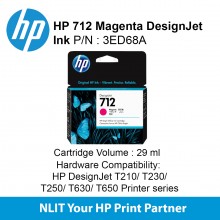 HP 712 29-ml Magenta DesignJet Ink Cartridge 3ED68A
