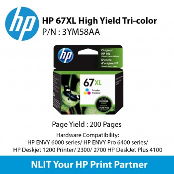 HP 67XL Tri-color Ink Cartridge (3YM58AA)