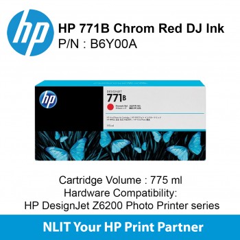 HP 771B 775-ml Chromatic Red DesignJet Ink Cartridge B6Y00A
