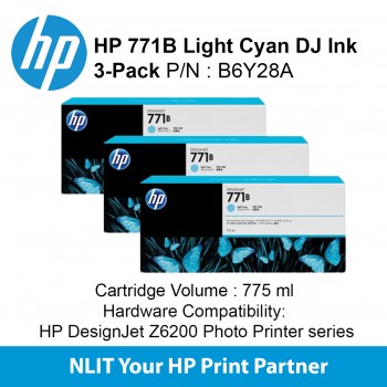 HP 771B Light Cyan Ink Cartridge 3-Pack B6Y28A