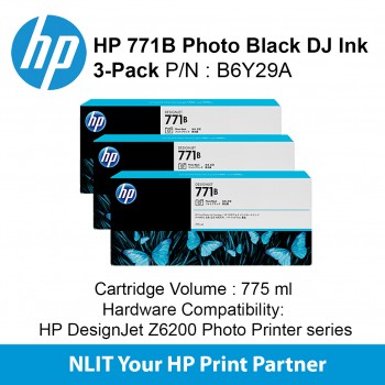 HP 771B Photo Black Ink Cartridge 3-Pack B6Y29A