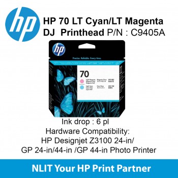 HP 70 LT Cyan and LT Magenta Printhead C9405A