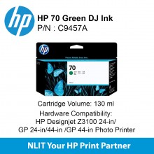 HP 70 130-ml Green DesignJet Ink Cartridge C9457A