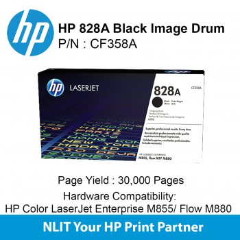 HP Original Toner : HP 828A Black : 30000pgs : CF358A : 2 Yrs Warranty CF358A