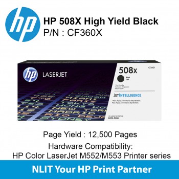 HP 508X Black 12500pgs CF360X