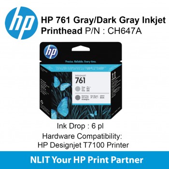 HP 761 Gray/Dark Gray Inkjet Printhead CH647A