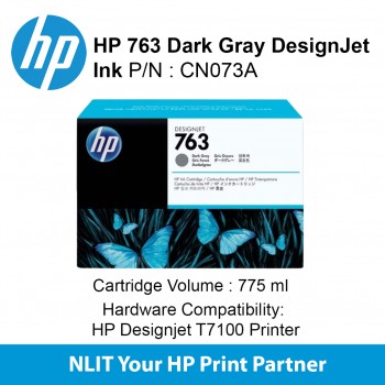 HP 763 775-ml Dark Gray DesignJet Ink Cartridge CN073A