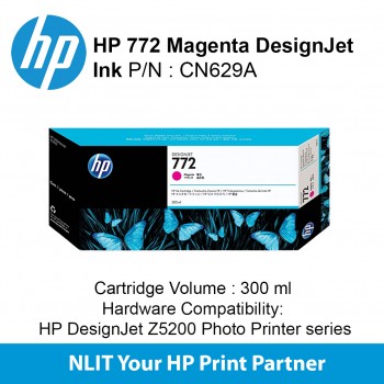 HP 772 300-ml Magenta DesignJet Ink Cartridge CN629A