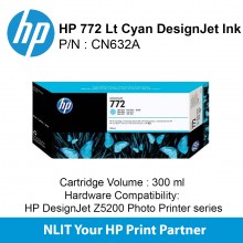 HP 772 300-ml Light Cyan DesignJet Ink Cartridge CN632A