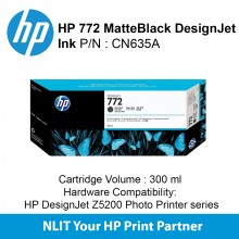 HP 772 300-ml Matte Black DesignJet Ink Cartridge CN635A