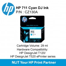 HP 711 29-ml Cyan DesignJet Ink Cartridge CZ130A